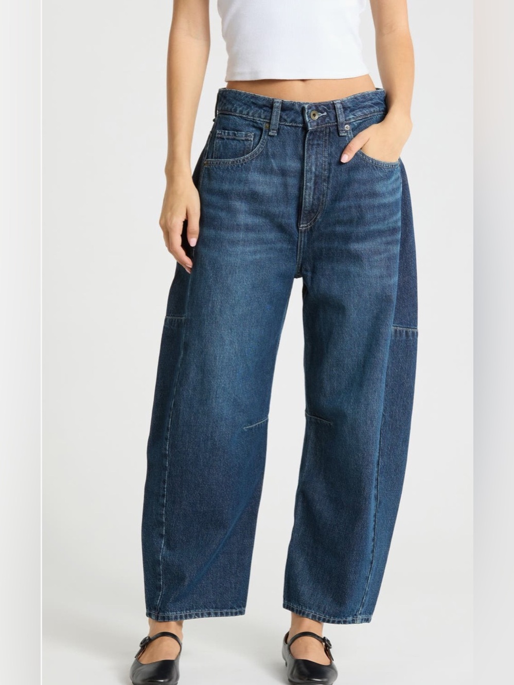 rag & bone Chase High
Rise Crop Barrel Leg Jeans
👖 size 29 &30
Color: Grafton